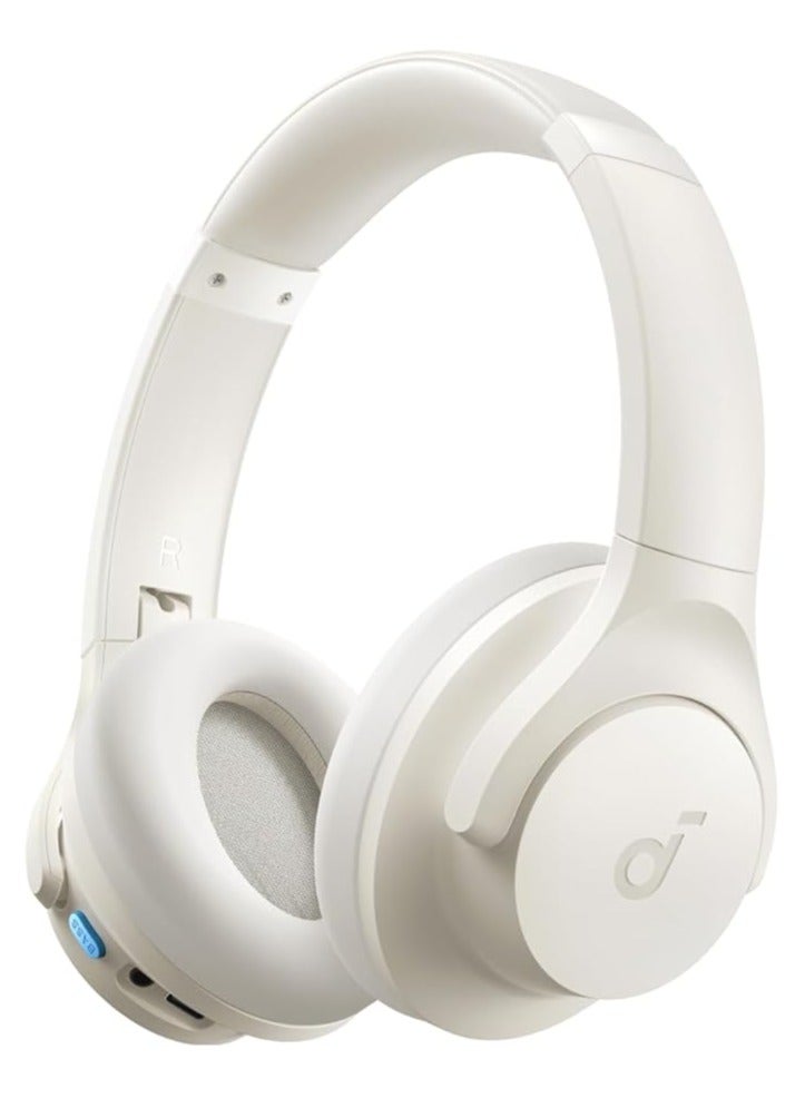 Q11i Wireless Over-Ear Bluetooth Headphones by Anker, Deep Bass, 60H Playtime, Hi-Res Audio, Detachable Ear Cushions, Multipoint Connection White