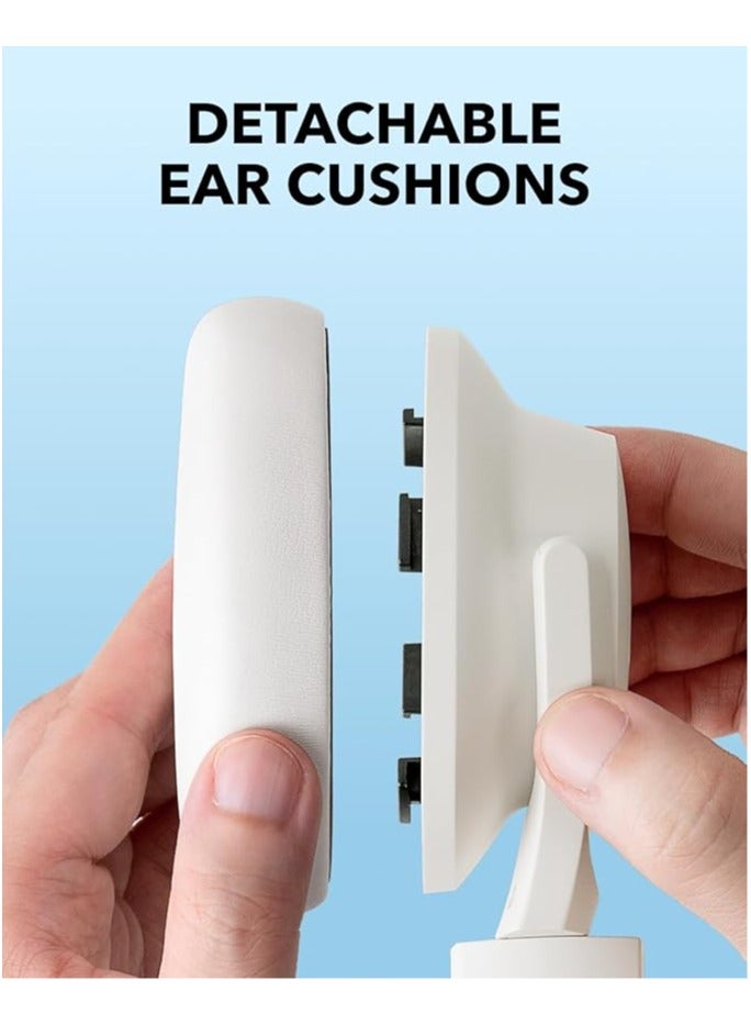 Q11i Wireless Over-Ear Bluetooth Headphones by Anker, Deep Bass, 60H Playtime, Hi-Res Audio, Detachable Ear Cushions, Multipoint Connection White