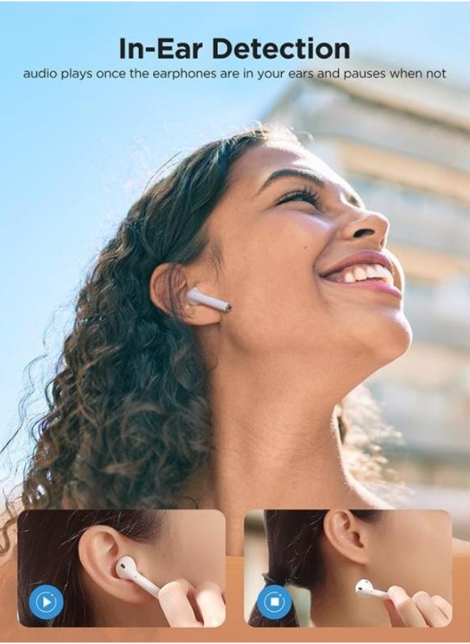ZEDX Zeepods Elite 360X True Wireless Earphones with Powerful Bass and ENC Noise Cancellation, TWS Bluetooth, Clear Calls, and Premium Sound, White