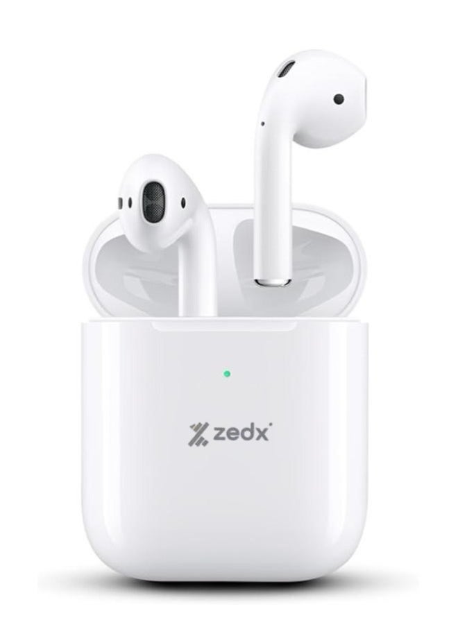 ZEDX Zeepods Elite 360X True Wireless Earphones with Powerful Bass and ENC Noise Cancellation, TWS Bluetooth, Clear Calls, and Premium Sound, White