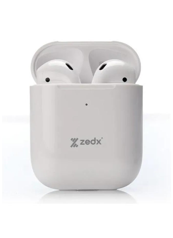 ZEDX Zeepods Elite 360X True Wireless Earphones with Powerful Bass and ENC Noise Cancellation, TWS Bluetooth, Clear Calls, and Premium Sound, White