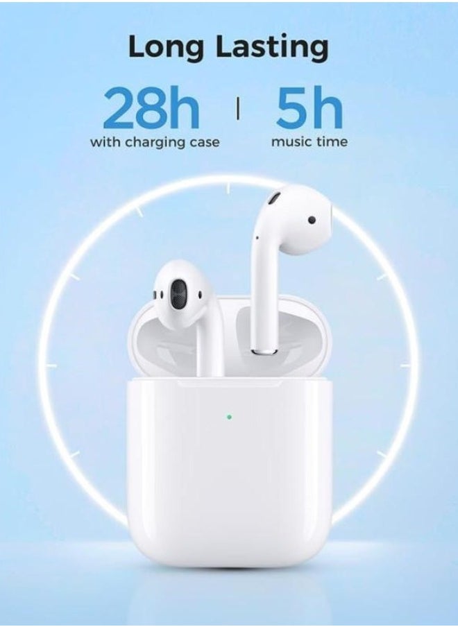 ZEDX Zeepods Elite 360X True Wireless Earphones with Powerful Bass and ENC Noise Cancellation, TWS Bluetooth, Clear Calls, and Premium Sound, White