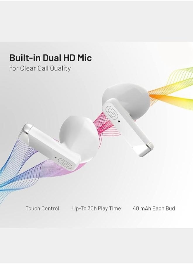 Zedx ACE PRO J21 Original Proof V5.4 True Bluetooth Wireless Earbuds, ENC Mic, Clear Sound, Type C, 30H Playtime, IPX4, Wireless Earphones Transparent