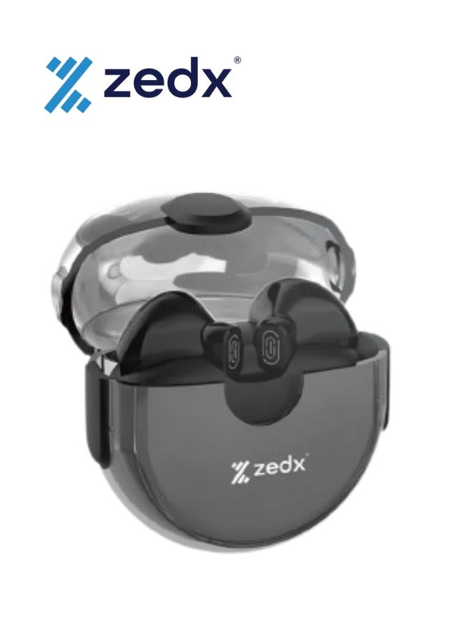 Zedx ACE PRO J21 Original Proof V5.4 True Bluetooth Wireless Earbuds, ENC Mic, Clear Sound, Type C, 30H Playtime, IPX4 Water Resistance, Wireless Earphones Transparent,black