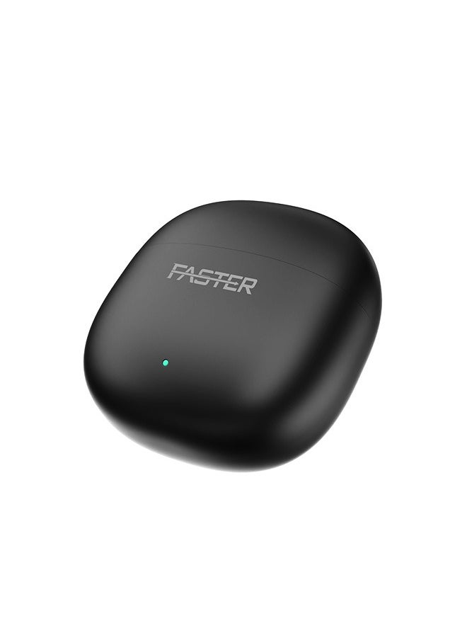 FusionX Wireless Earbuds with Active Noise Cancellation (ANC) - 20 Hours Playtime with Bluetooth 5.4 - HiFi Stereo Sound Airpods - Gaming Bluetooth Earphones with Ultra-Low Latency, Deep Bass - For Exercise, Gym - Compatible with iPhone & Android (Black)