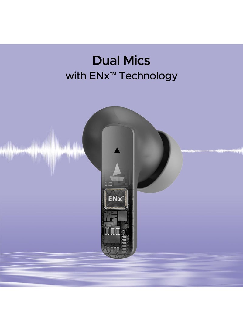 Airdopes 91 In Ear TWS Earbuds with 45 hrs Playtime, Beat Mode with 50 ms Low Latency, Dual Mics with ENx, ASAP Charge, IWP Tech, IPX4 & Bluetooth v5.3 Mist Grey