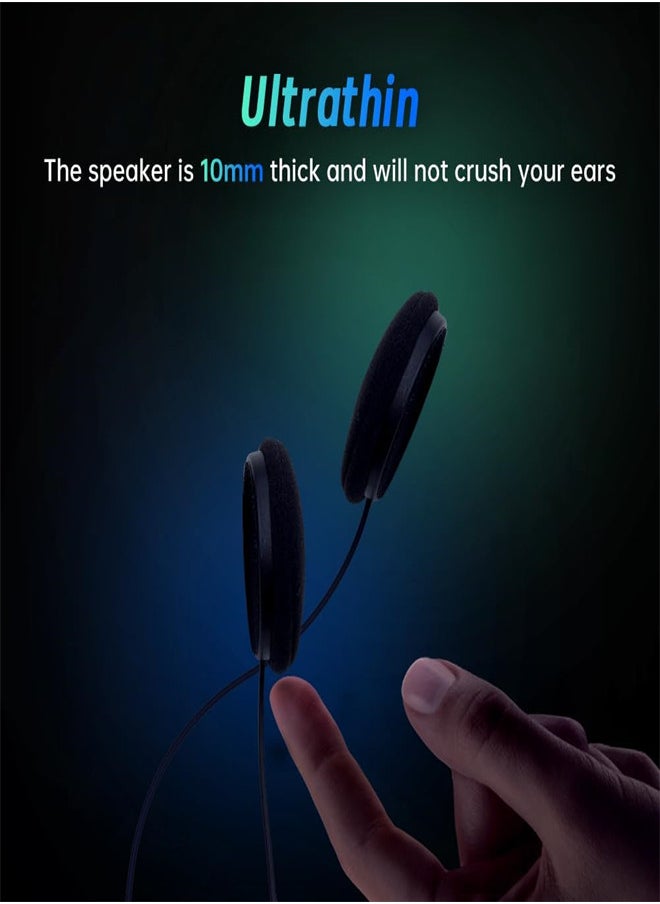 EXCEFORE, Motorcycle Helmet Headset, V5.3 Bluetooth Speakers with Music Sharing, Noise Cancellation Helmet Headphone with Strong Bass，IPX6 Waterproof Headphone