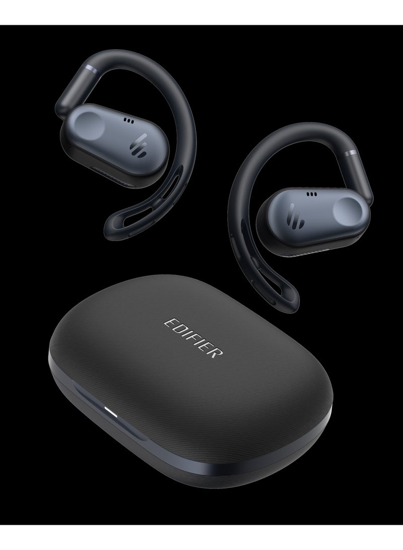 Comfo Flex Open-Ear True Wireless Earbuds, Bluetooth 5.4, Built-in Mic, 10 Hrs Battery Life, Fast Charging, IP55 Sweat Resistant for daily life Black