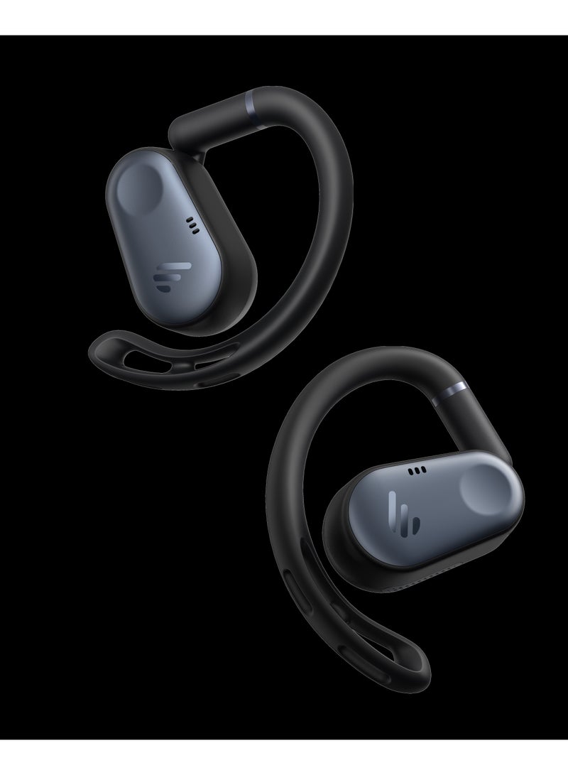 Comfo Flex Open-Ear True Wireless Earbuds, Bluetooth 5.4, Built-in Mic, 10 Hrs Battery Life, Fast Charging, IP55 Sweat Resistant for daily life Black