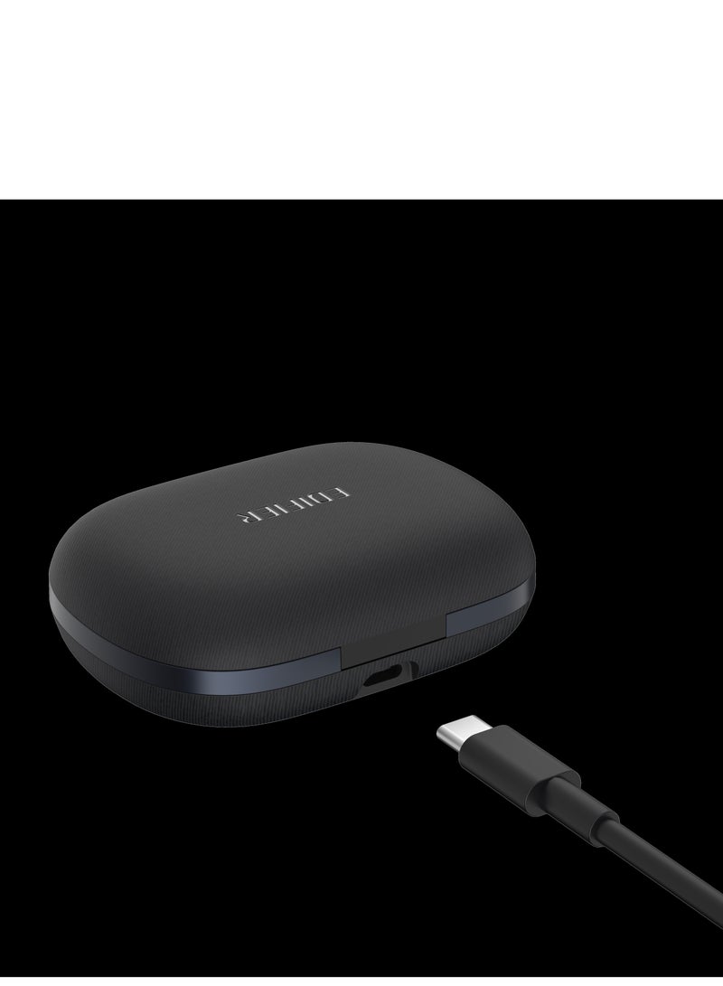 Comfo Flex Open-Ear True Wireless Earbuds, Bluetooth 5.4, Built-in Mic, 10 Hrs Battery Life, Fast Charging, IP55 Sweat Resistant for daily life Black