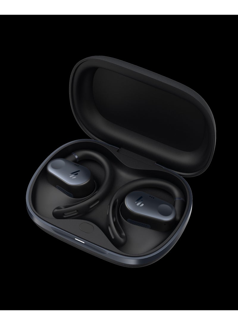 Comfo Flex Open-Ear True Wireless Earbuds, Bluetooth 5.4, Built-in Mic, 10 Hrs Battery Life, Fast Charging, IP55 Sweat Resistant for daily life Black