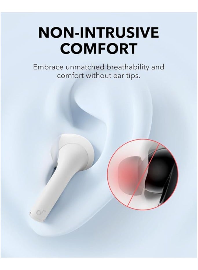K20i by Anker, Semi-in-Ear Earbuds, Bluetooth Wireless, 36H Playtime, Fast Charge, Clear Sound, Comfortable Fit, ENC 2-Mic Clear Calls, Custom EQ, IPX5, Bluetooth 5.3, App Control White