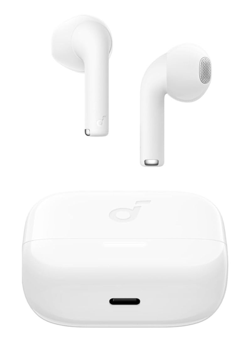 K20i by Anker, Semi-in-Ear Earbuds, Bluetooth Wireless, 36H Playtime, Fast Charge, Clear Sound, Comfortable Fit, ENC 2-Mic Clear Calls, Custom EQ, IPX5, Bluetooth 5.3, App Control White