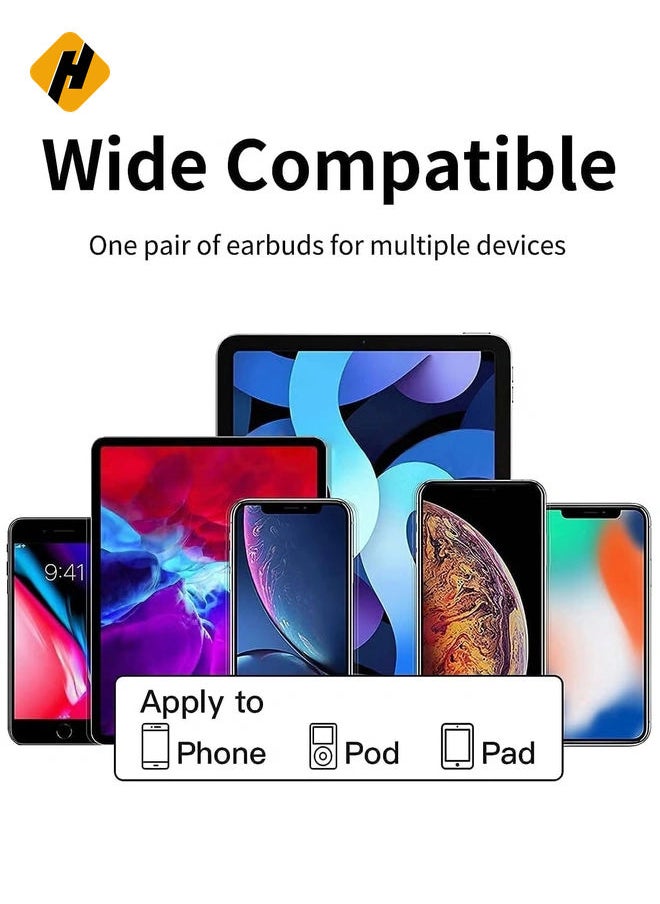 for iPhone Earphones Wired Headphones Built-in Mic&Volume Control & Noise Cancellation In-Ear Earphones Earbuds Compatible for iPhone 11/12/13 Pro/XS Max/8/8plus 7/7plus Support for all iOS