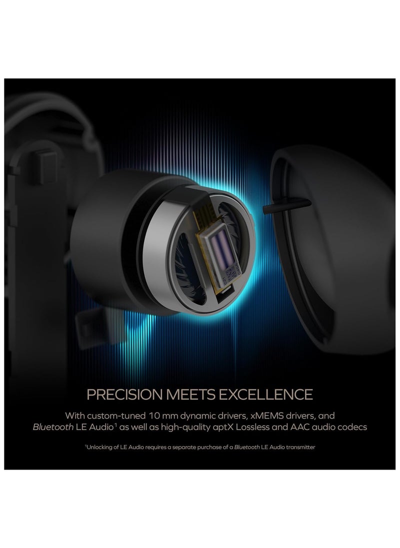 Creative Aurvana Ace 2 Lightweight True Wireless in-Ears with Bluetooth LE Audio, aptX Lossless, and xMEMS Driver, aptX Adaptive, Adaptive ANC, Ambient Mode, Up to 24 Hours Battery Life, Built-in Mic