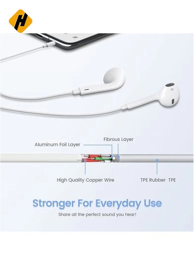 iPhone Headphones Earphones with Lightning Wired Noise Isolating