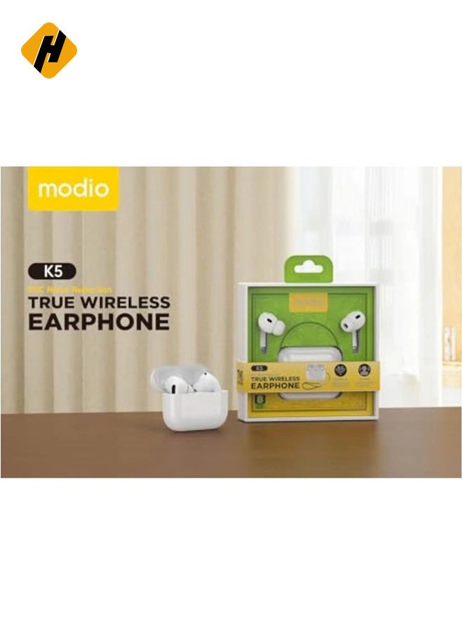 True Wireless Earphones – Premium Sound, Comfortable Fit, and Free Case (White)