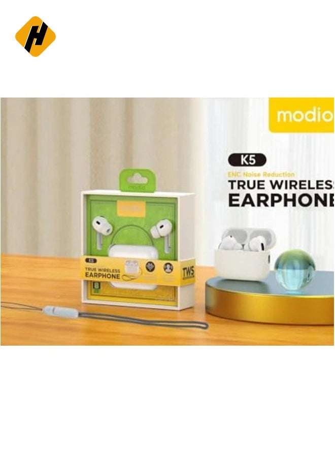 True Wireless Earphones – Premium Sound, Comfortable Fit, and Free Case (White)