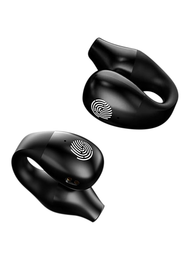 Swiss Military Delta Active Noise Cancelling Earbuds - Air Conduction Technology, Smart Touch Sensors, 100 Precise Power Indicator, 5 Hr Music Time, Compatible with Android/iOS - Black