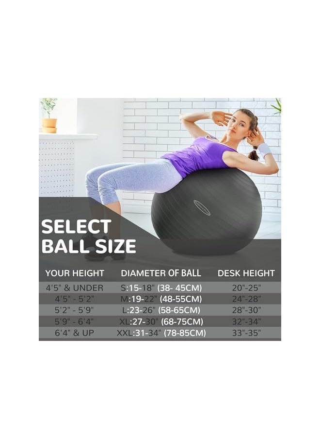 BalanceFrom Anti-Burst and Slip Resistant Exercise Ball Yoga Ball Fitness Ball Birthing Ball with Quick Pump, 2,000-Pound Capacity