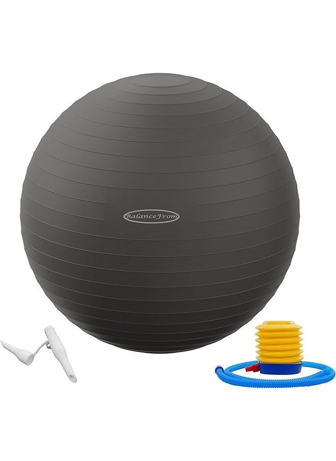 BalanceFrom Anti-Burst and Slip Resistant Exercise Ball Yoga Ball Fitness Ball Birthing Ball with Quick Pump, 2,000-Pound Capacity