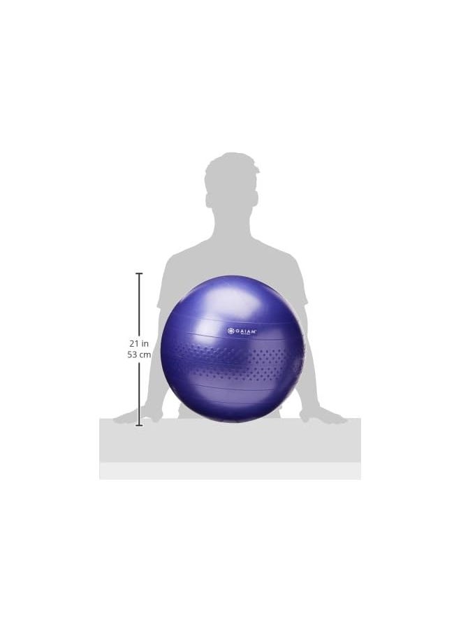 Total Body Balance Ball Kit - Includes Anti-Burst Stability Exercise Yoga Ball, Air Pump, Workout Program