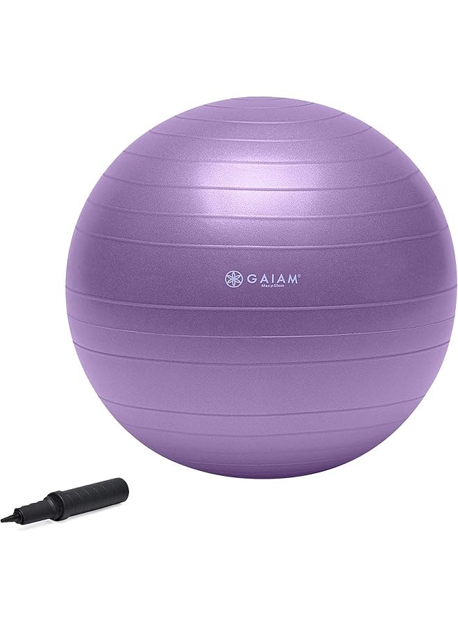 Gaiam Total Body Balance Ball Kit - Includes Anti-Burst Stability Exercise Yoga Ball, Air Pump, Workout Program