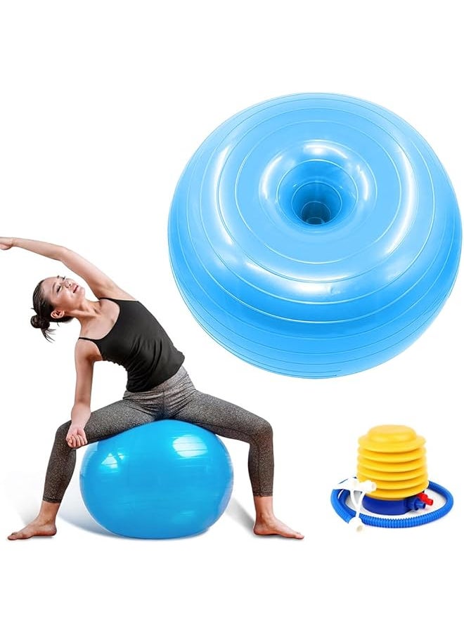 promass Exercise Ball, Anti-Burst Yoga Ball, with Quick Pump Donut Ball, Slip Resistant Gym Ball, Supports 500KG Balance Ball for Exercise, Labor, Birthing, Kids, Home & Gym Fitness(19.6