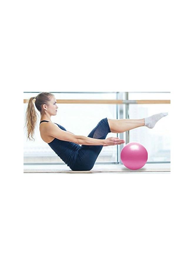 Mini Yoga Pilates Ball 10 Inch for Stability Exercise Training Gym Anti Burst and Slip Resistant Balls with Inflatable Straw