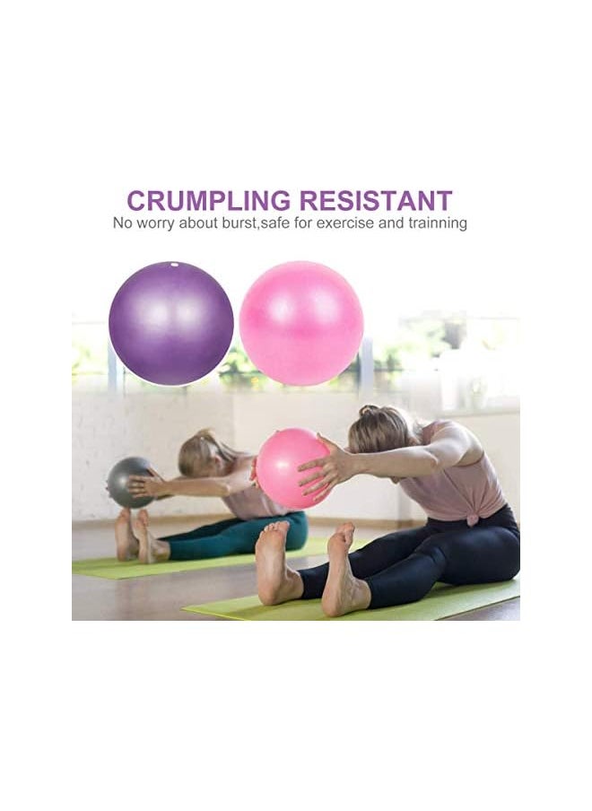 promass 2 Pack Exercise Ball Yoga Ball with Air Pump Anti-Burst Slip-Resistant Yoga Balance Stability Swiss Ball for Pilates Fitness Exercise Training Core Strength 9 inch / 23 cm