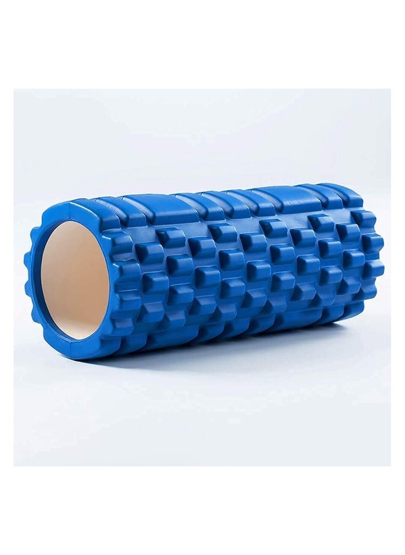 Yoga Foam Roller Floating Point Gym Physio Massage Fitness Equipment Massager for Muscle Multicolor (Blue) - 35cm