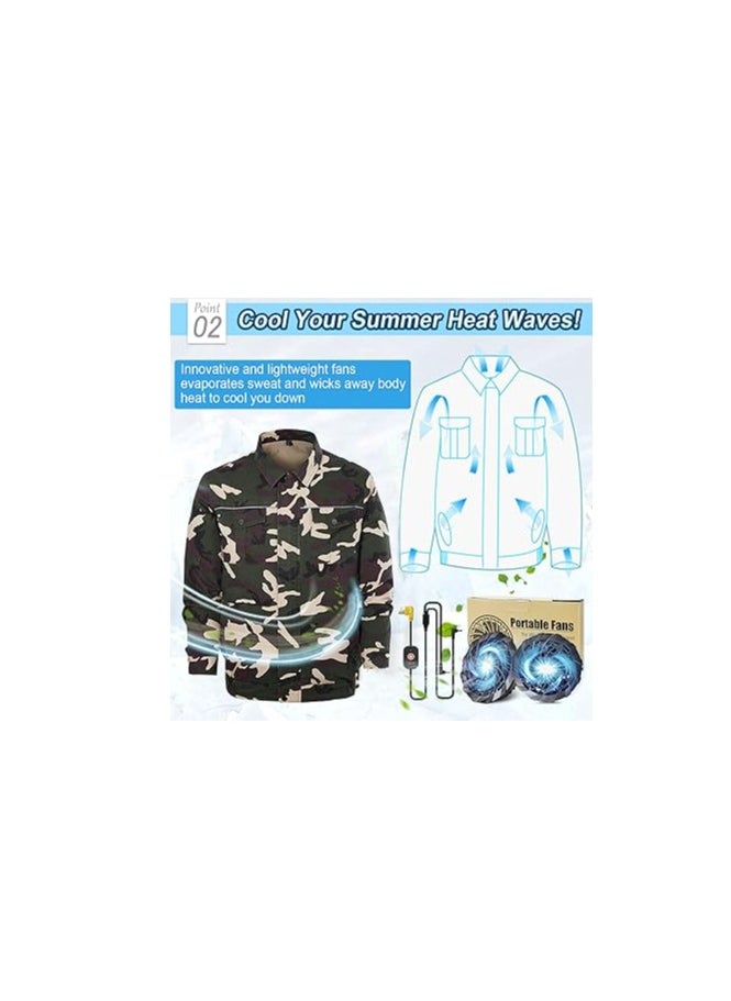 Cold Vest, Fan Cooling Jacket, Hot Weather Fan Conditioned Safety Cooler Vests, Men Cooling Jacket, Evaporative Battery Powered, Reflective Work Motorcycle Women Mens Wearable Rechargeable