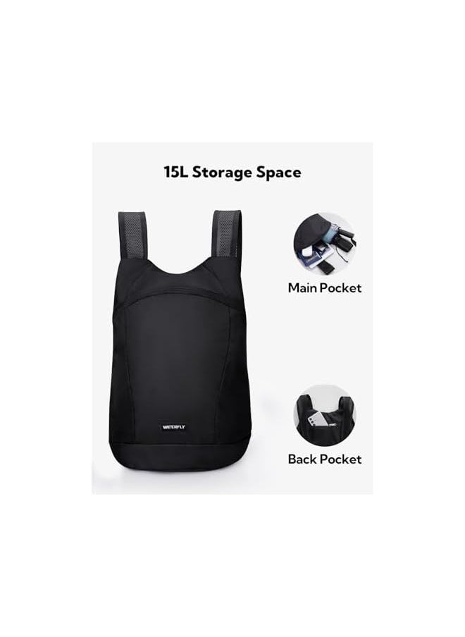 Ultralight Foldable Backpack 15 L: Small Packable Hiking Backpack Lightweight Thin Backpack Sporty Daypack Daypack For Outdoor Hiking City Trip Men Women