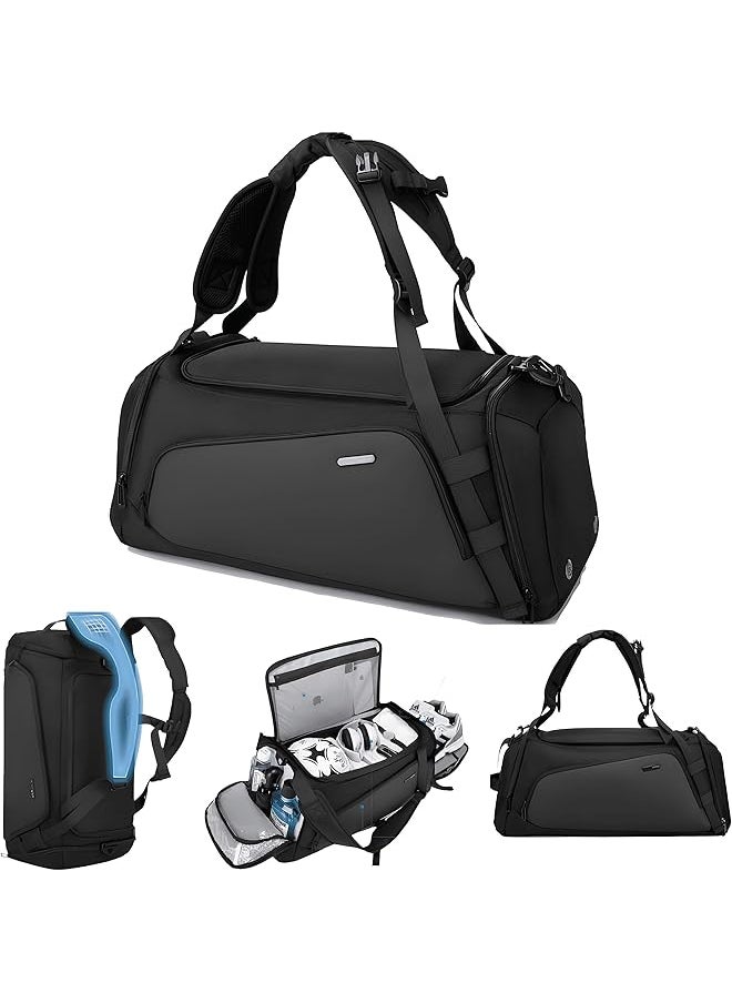 BANGE Gym Bag for Men, Sports Duffel with Wet Depart Pocket and Shoes Compartment, Trip Duffel Gym Bag