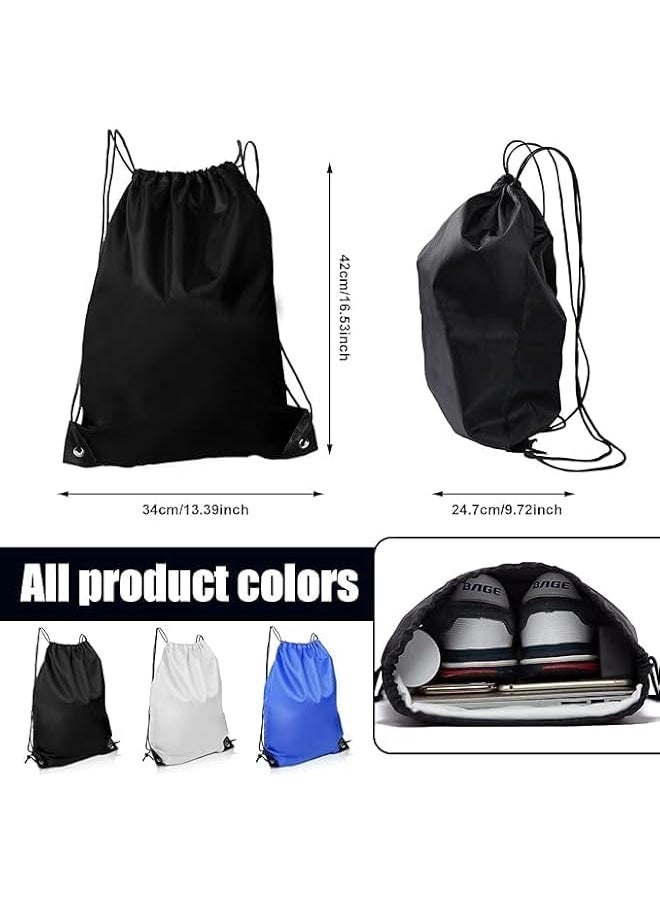 promass Drawstring Gym Bag, 3 Pcs Draw String Bags, Water Resistant Sport Gym Sack for Sports, Gym, Travel, Swimming, Beach, Unisex