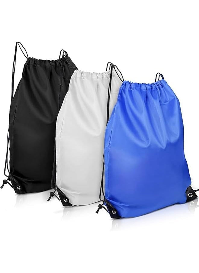 promass Drawstring Gym Bag, 3 Pcs Draw String Bags, Water Resistant Sport Gym Sack for Sports, Gym, Travel, Swimming, Beach, Unisex