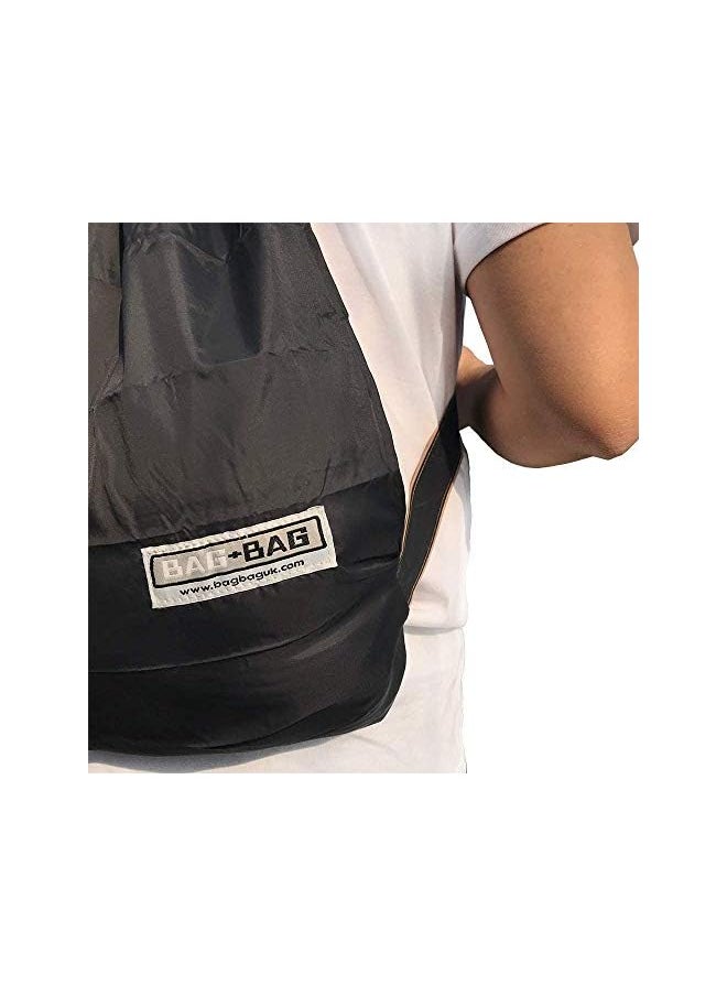 promass Drawstring Foldable Durable Bag for Men and Women, Black