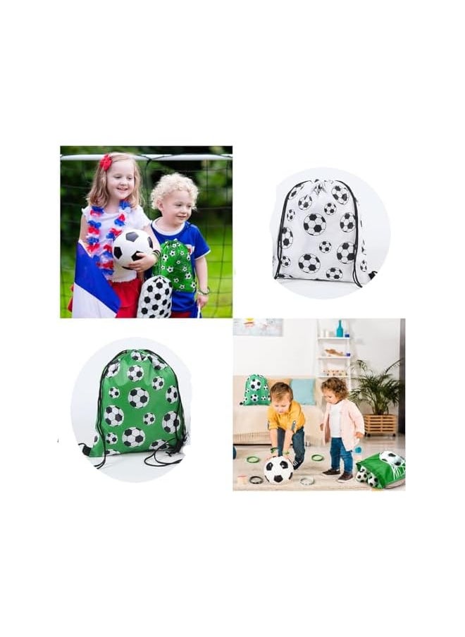 promass REVHQ Soccer Drawstring Bag Kids Soccer Party Favor Backpack Bags Sports Gym Football Candy Treat Bags Gift Goodie Snack Bags for Boy Girl Team Soccer Theme Birthday, 12 x 10 In (6 Pcs)