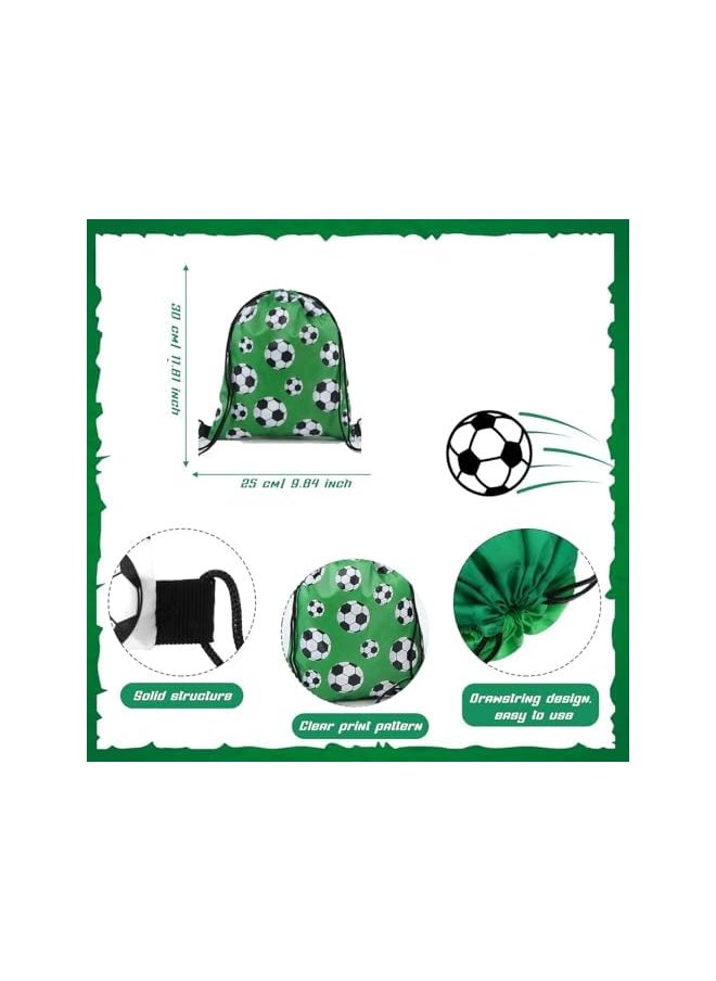 promass REVHQ Soccer Drawstring Bag Kids Soccer Party Favor Backpack Bags Sports Gym Football Candy Treat Bags Gift Goodie Snack Bags for Boy Girl Team Soccer Theme Birthday, 12 x 10 In (6 Pcs)