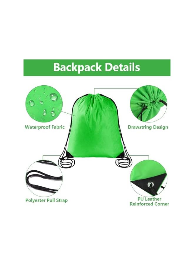 promass 5Pcs Drawstring Backpack Bags Bulk,5 Colors Cinch Sack Pack Drawstring Backpacks Bulk String Bag,Draw String Back Bag Suitable for Travelling,Beach and Yoga,Gym Sports Swimming