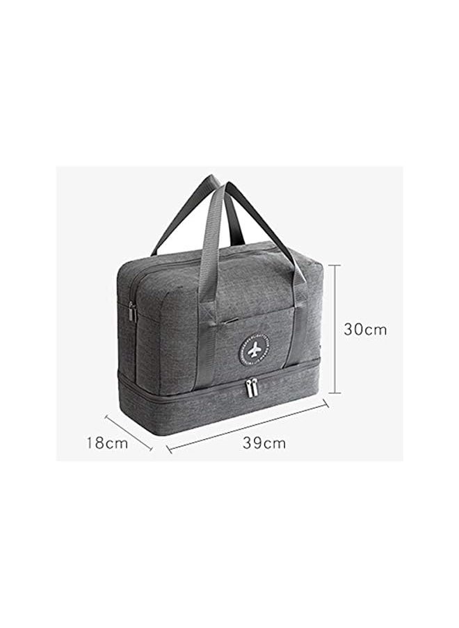 promass Sports Gym Duffel Bag with Wet Pocket & Shoes Compartment -Grey