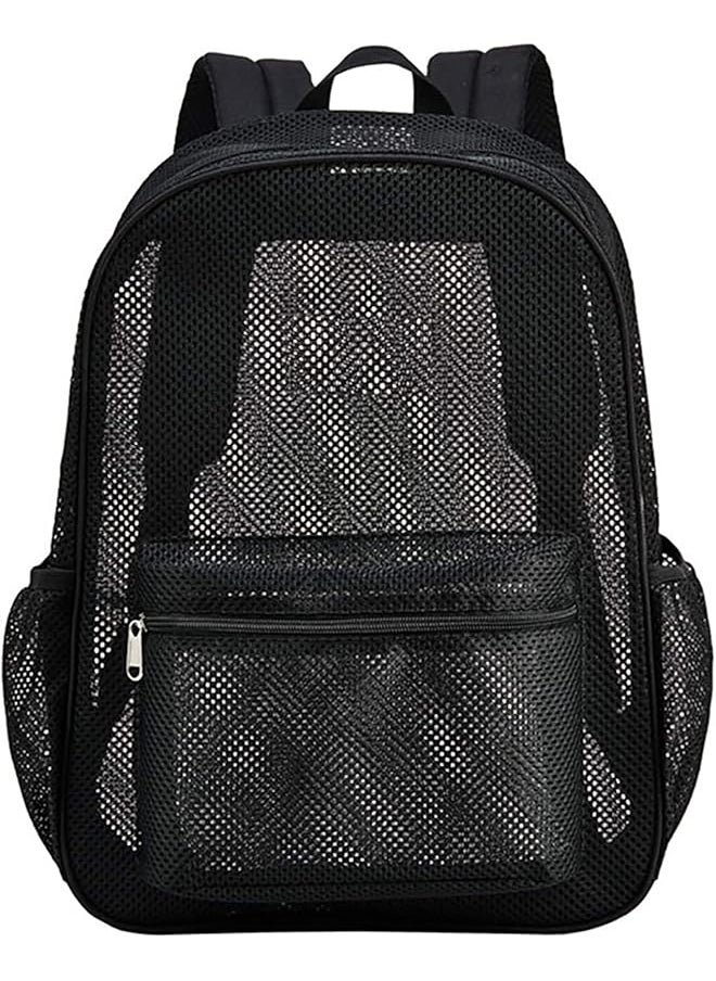 promass Mesh Backpack,See Through Mesh Bookbag Semi-transparent Student Backpack for Swimming Beach Outdoor Sports