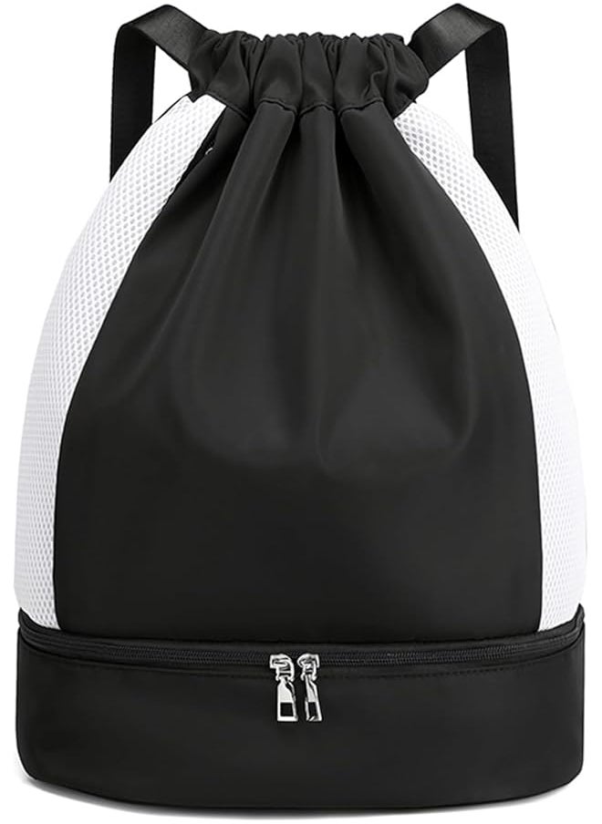 promass Large Drawstring Backpack Sports Gym Sackpack Basketball Bag String Bag Cinch Beach Swim Bag for Women Men