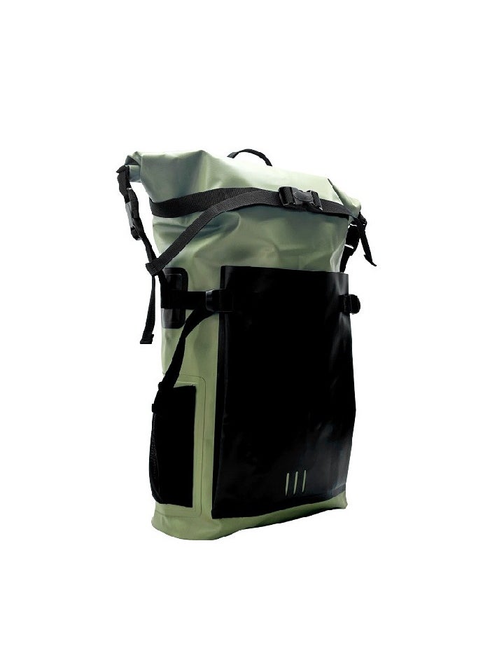 30L Large Capacity Waterproof Backpack - Outdoor PVC Backpack for River Tracing, Swimming, Drifting, Beach Surfing, Fishing