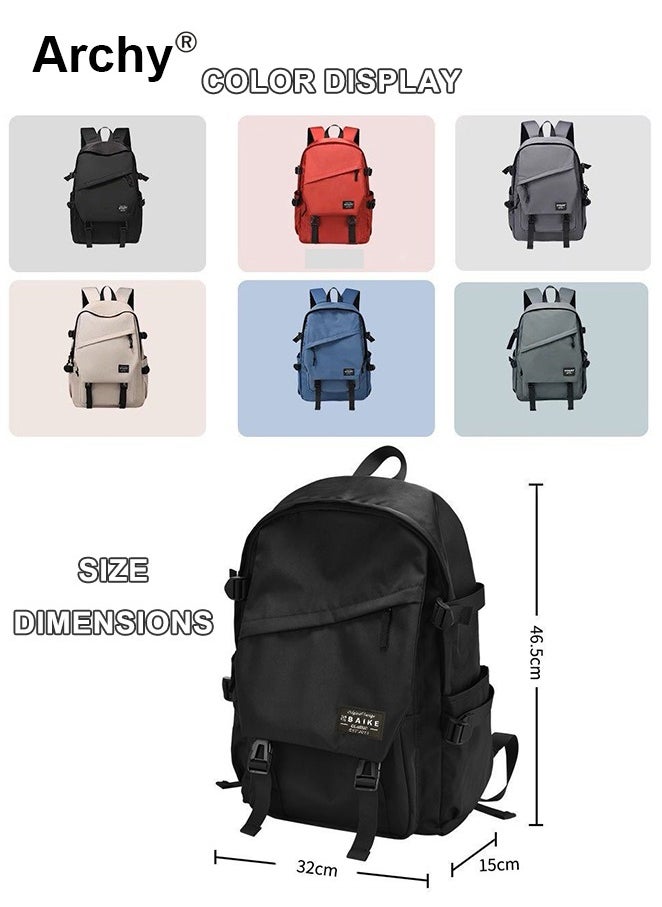 College Students Casual Daypack Fit 15.6 Inch Laptop Bag Men and Women Backpack School Backpack Work Backpack New Simple Backpack Laptop Bag Waterproof Laptop Interlayer for Teen Boys and Girls