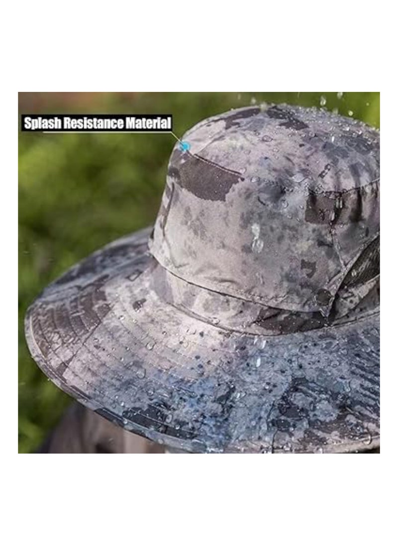 Wide Brim Solar-Powered Fan Hat for Outdoor Activities - USB Rechargeable Sunscreen Hat with UPF 50+ Protection, Upgraded Sun Visor for Fishing and Beach Use.