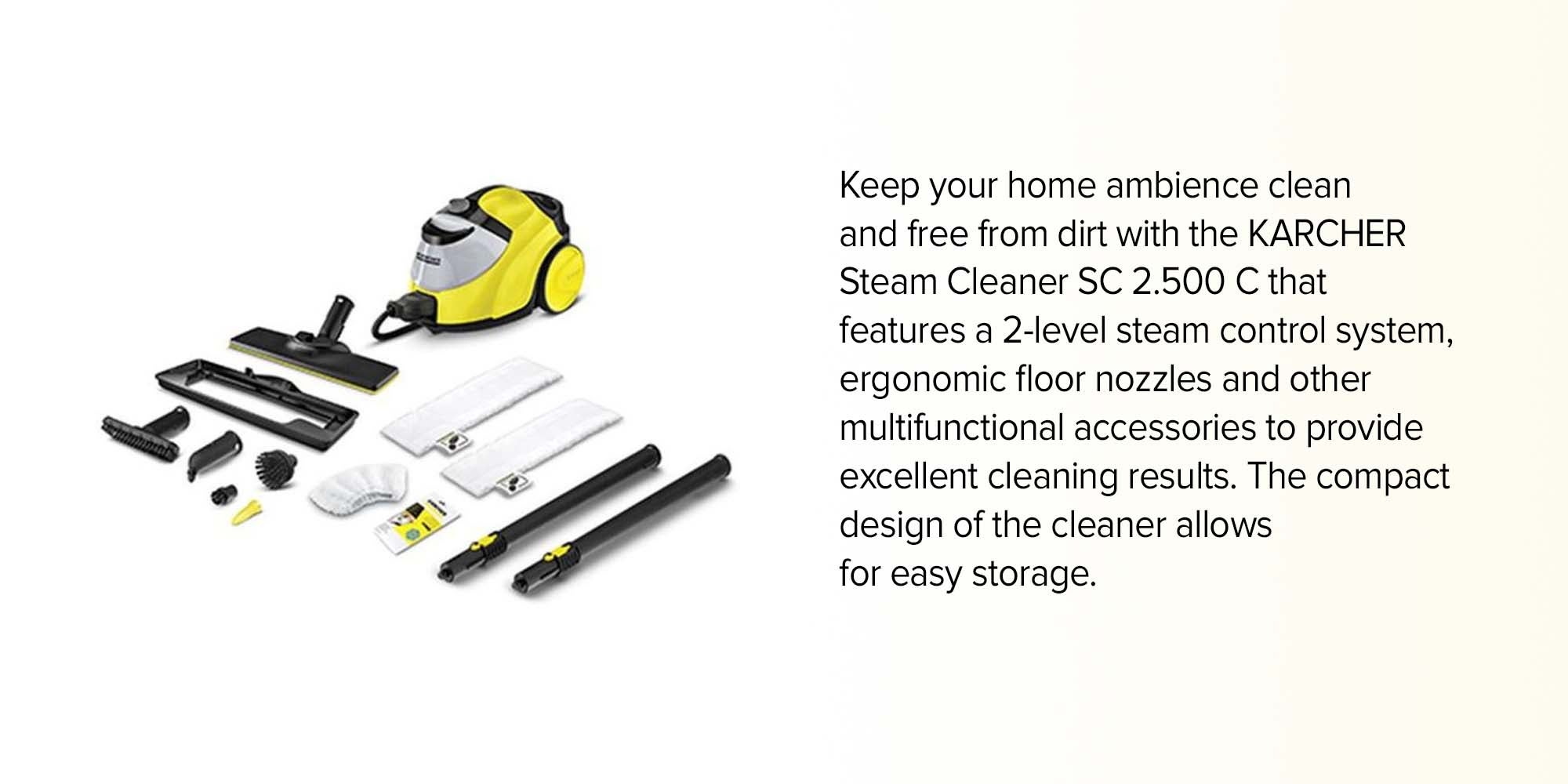 Steam Cleaner 0.8 L SC 2.500 C Grey/Yellow/Black