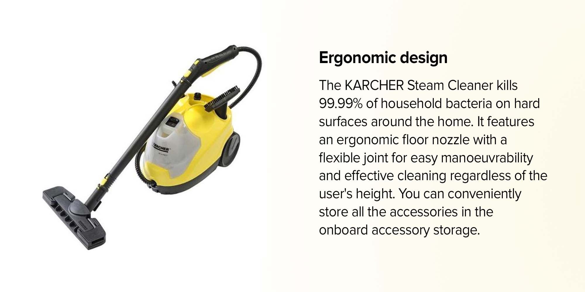 Steam Cleaner 0.8 L SC 2.500 C Grey/Yellow/Black