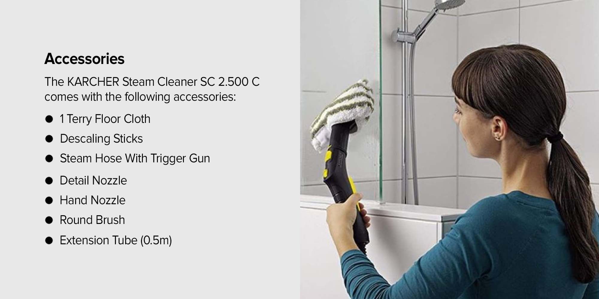 Steam Cleaner 0.8 L SC 2.500 C Grey/Yellow/Black