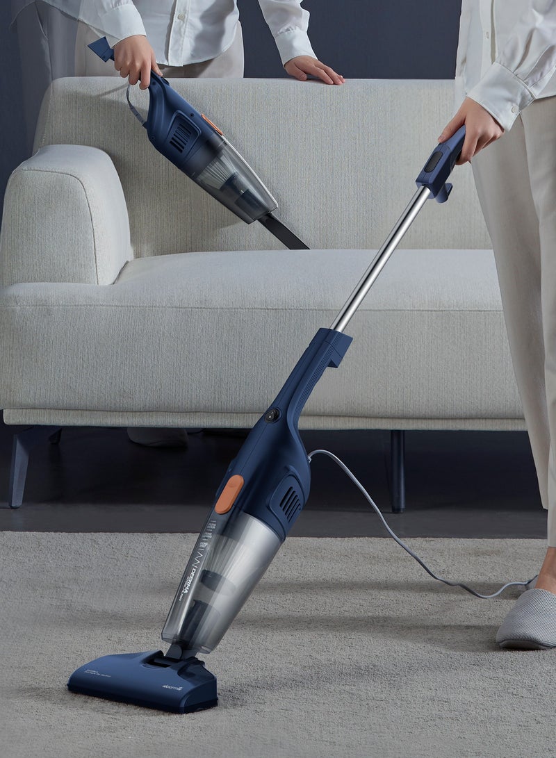 Vacuum Cleaner, Light Weight Handheld Vacuum Cleaner, 12kPa Strong Suction, Three Brush Heads, Triple Layer Filtration, 1.2L Large Dust Cup, Washable Filter and Easy to Assemble - 1.2 L 600 W DX115C-Pro Blue